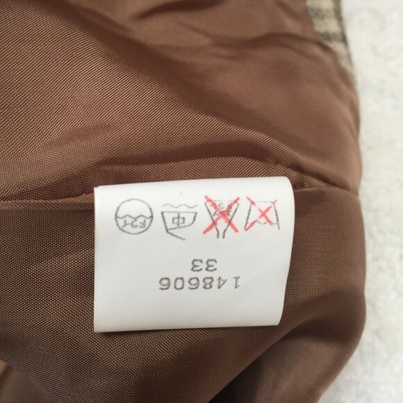 Vintage Loris Azzaro Paris Women V-Neck Button Front Plaid Blazer Jacket Size 11 - Picture 4 of 11